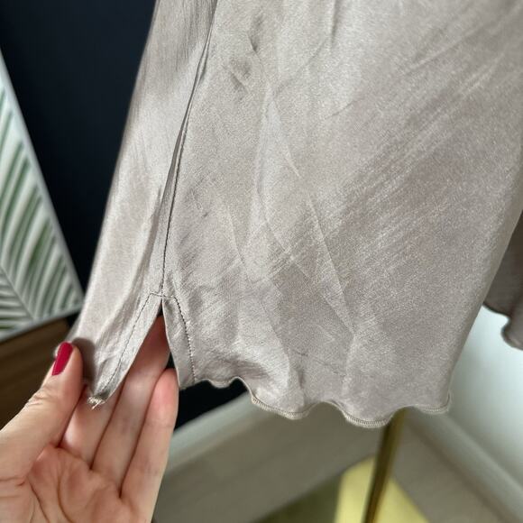 REDWOOD COURT Asymmetrical 100% Silk Sleeveless Top Blouse Abstract Artistic - Picture 5 of 11